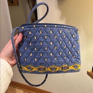 vintage Vera Bradley crossbody bag in the retired "French Blue" paisley pattern